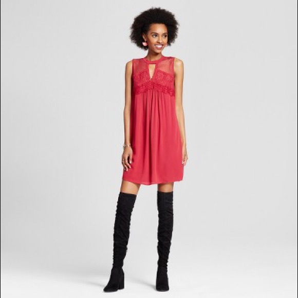 NWOT Red Shift Dress - Picture 3 of 11